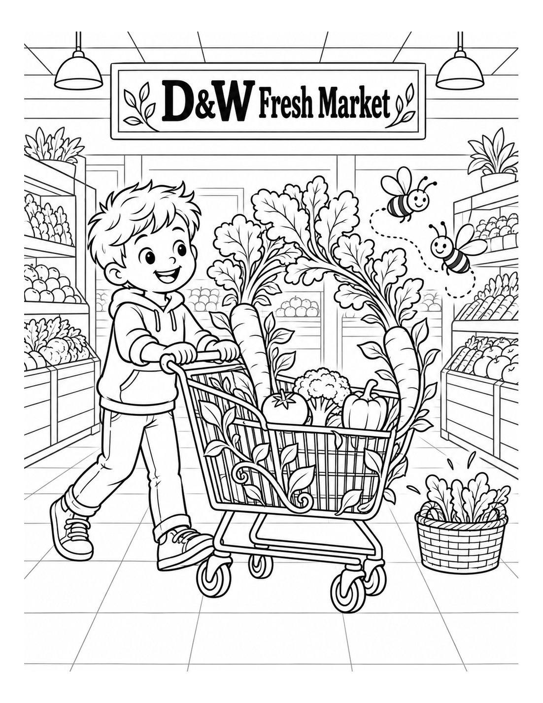 produce cart unfolds into a rolling pollinator garden