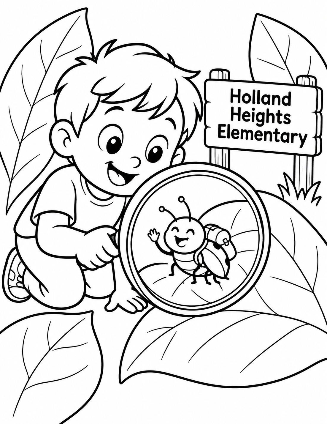 A Holland Heights reader discovers a waving beetle explorer.