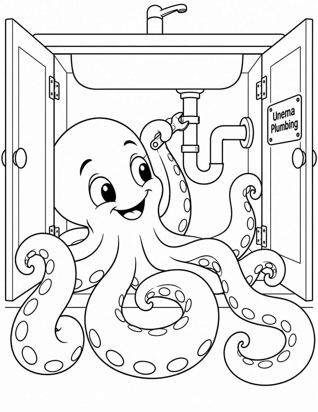 Same octopus plumber with a complete separate drainpipe.