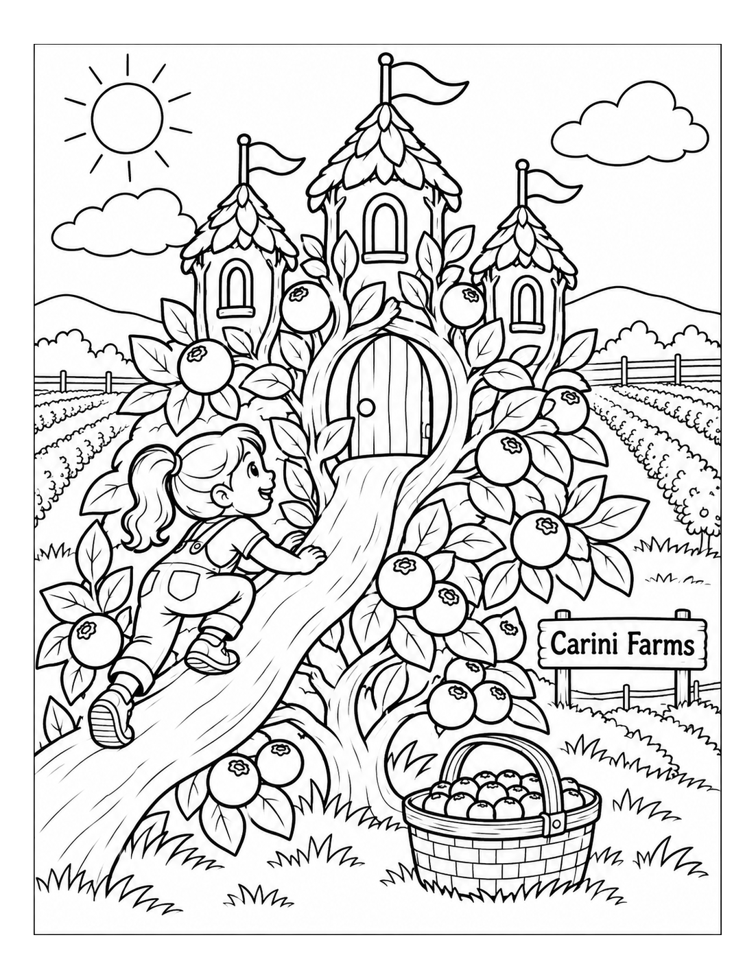 one giant blueberry bush grows into a leafy castle