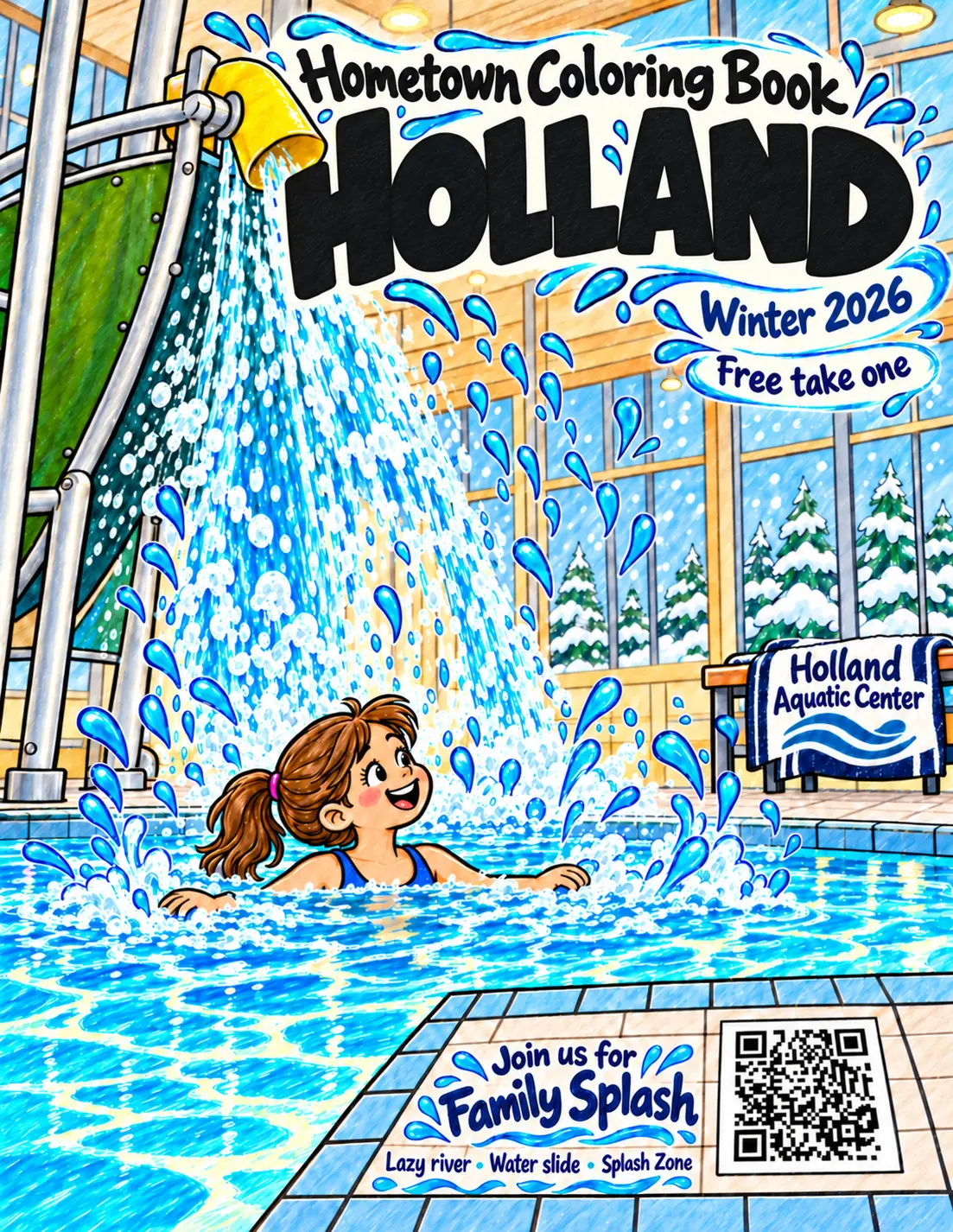 Holland coloring book cover concept