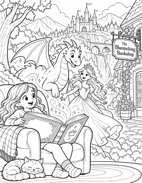 The book opens into a playful kingdom around the reader.