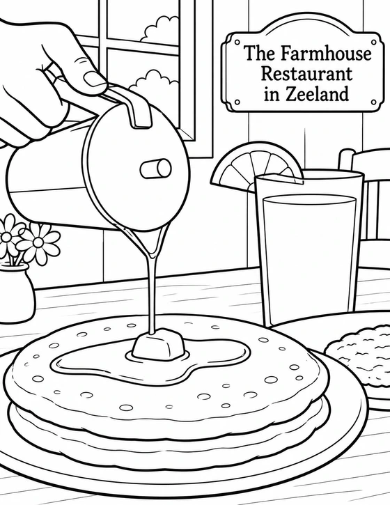 A pair of hands sets down a hearty verified breakfast; use a recognizable window or furniture detail only when current room photos establish it.